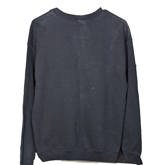 Gildan Christmas Rabbit Bunny Sweatshirt MEDIUM Black HOPPY HOLIDAYS READ - Picture 3 of 6